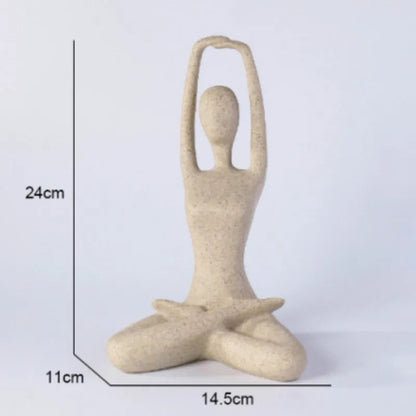 Serenity Yoga Female Figure - Resin Home Decor Statue