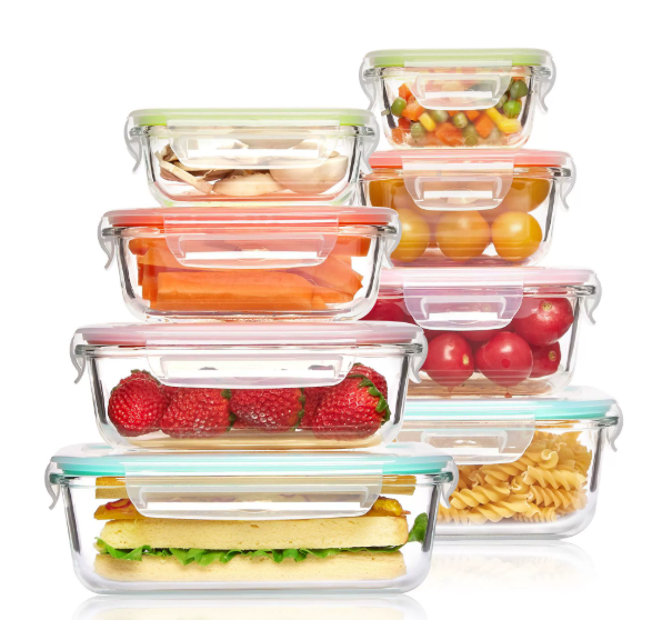 Glass Kitchen Storage Container Set with Lids - Yeezlab