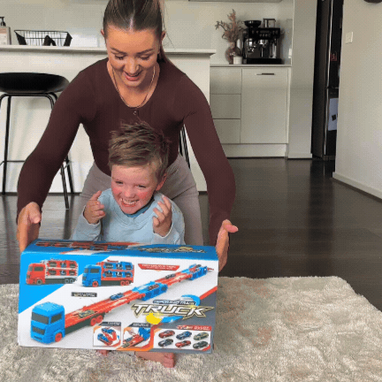 Fast Racing Truck Toy with Track and Cars Set