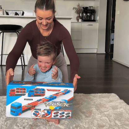 Fast Racing Truck Toy with Track and Cars Set