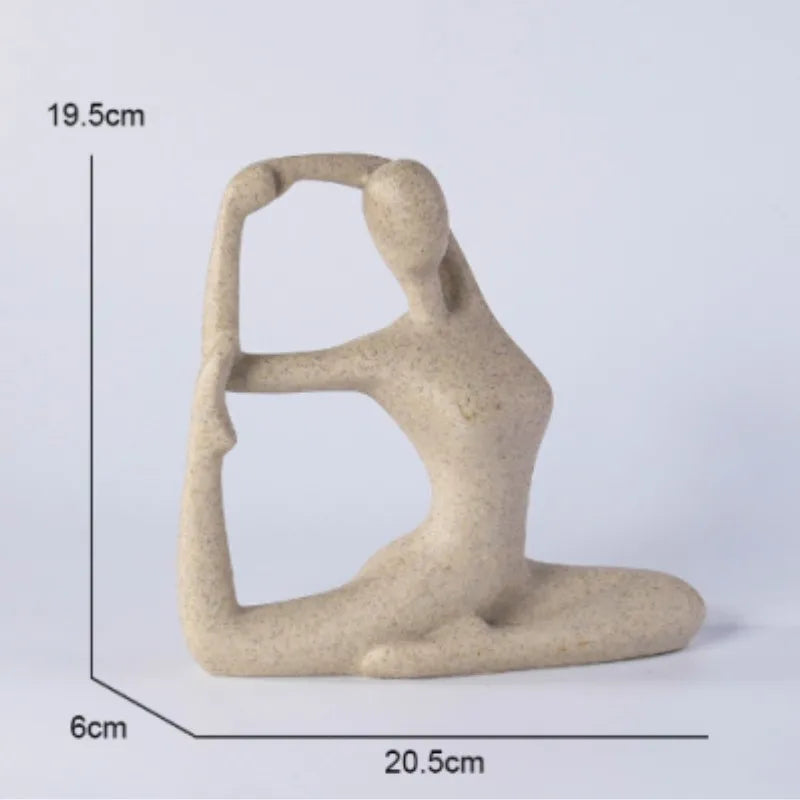 Serenity Yoga Female Figure - Resin Home Decor Statue
