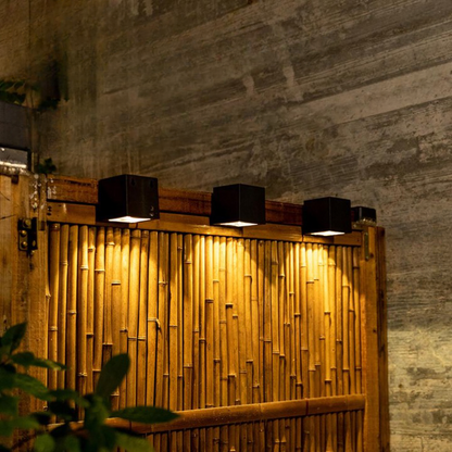 Outdoor Solar Powered LED Cube Wall Lights