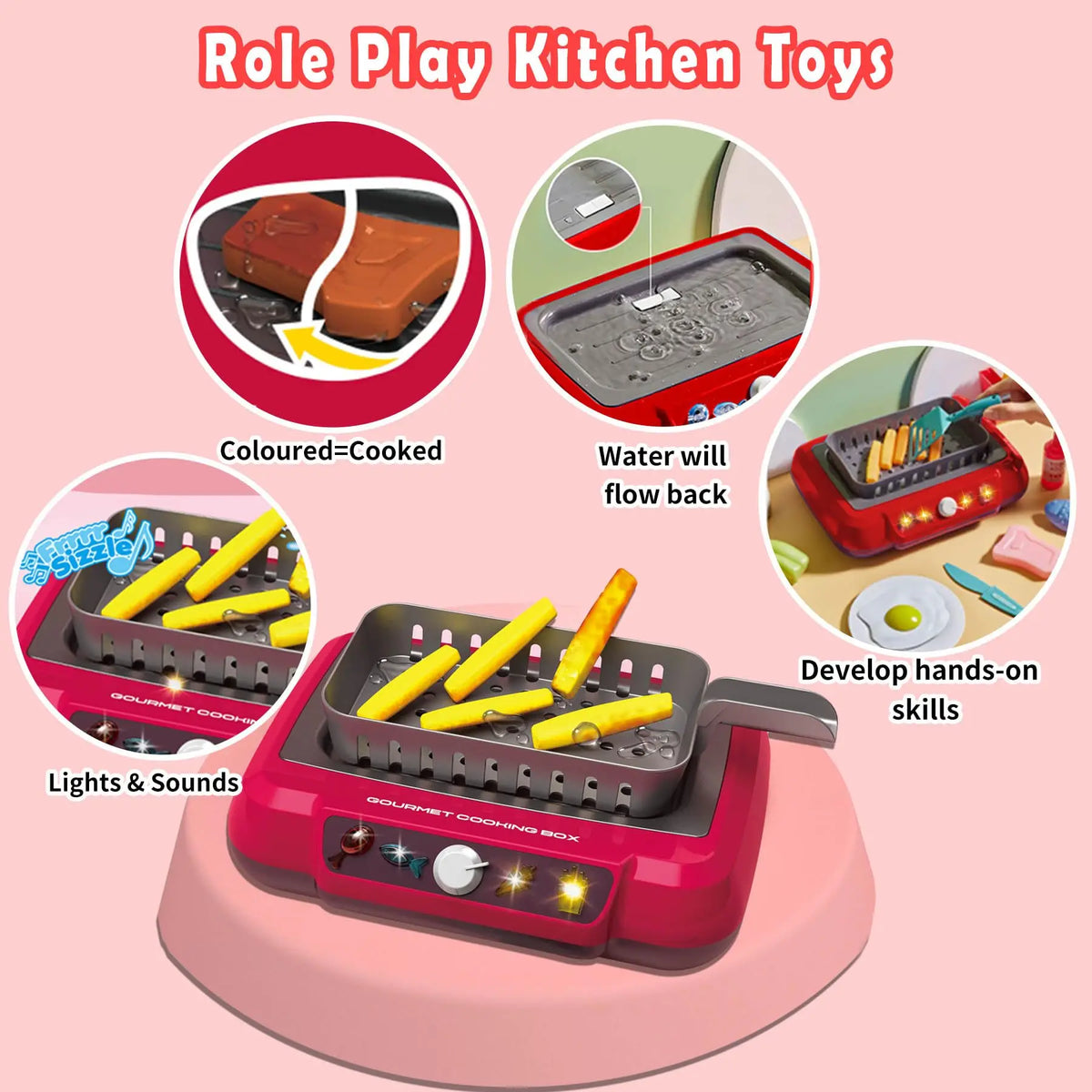 Fun Kids Cooking Play Kitchen Set