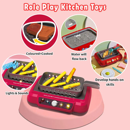 Fun Kids Cooking Play Kitchen Set