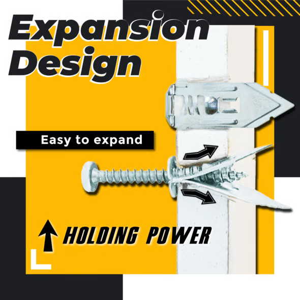 Strong Steel Wall Anchors for Drywall, No Drill Needed - Yeezlab