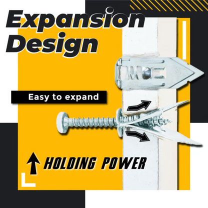 Strong Steel Wall Anchors for Drywall, No Drill Needed - Yeezlab