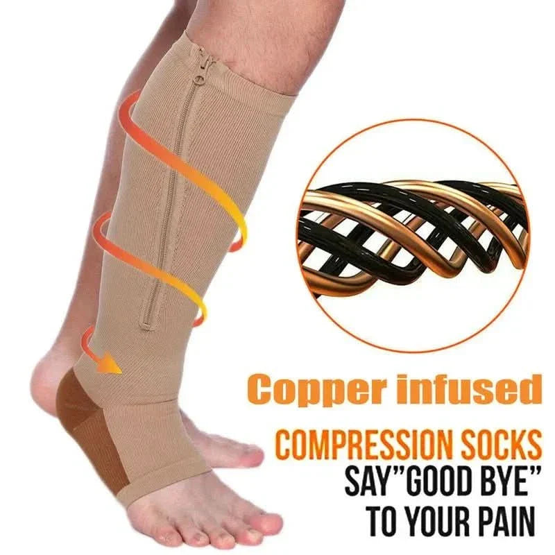 Arch Support Socks with Zip for Comfort Relief