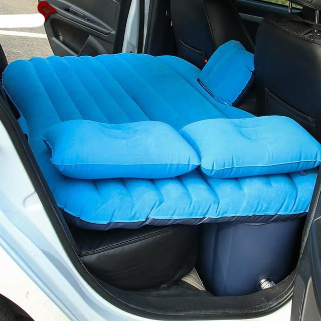 Portable car air bed mattress for back seat travel