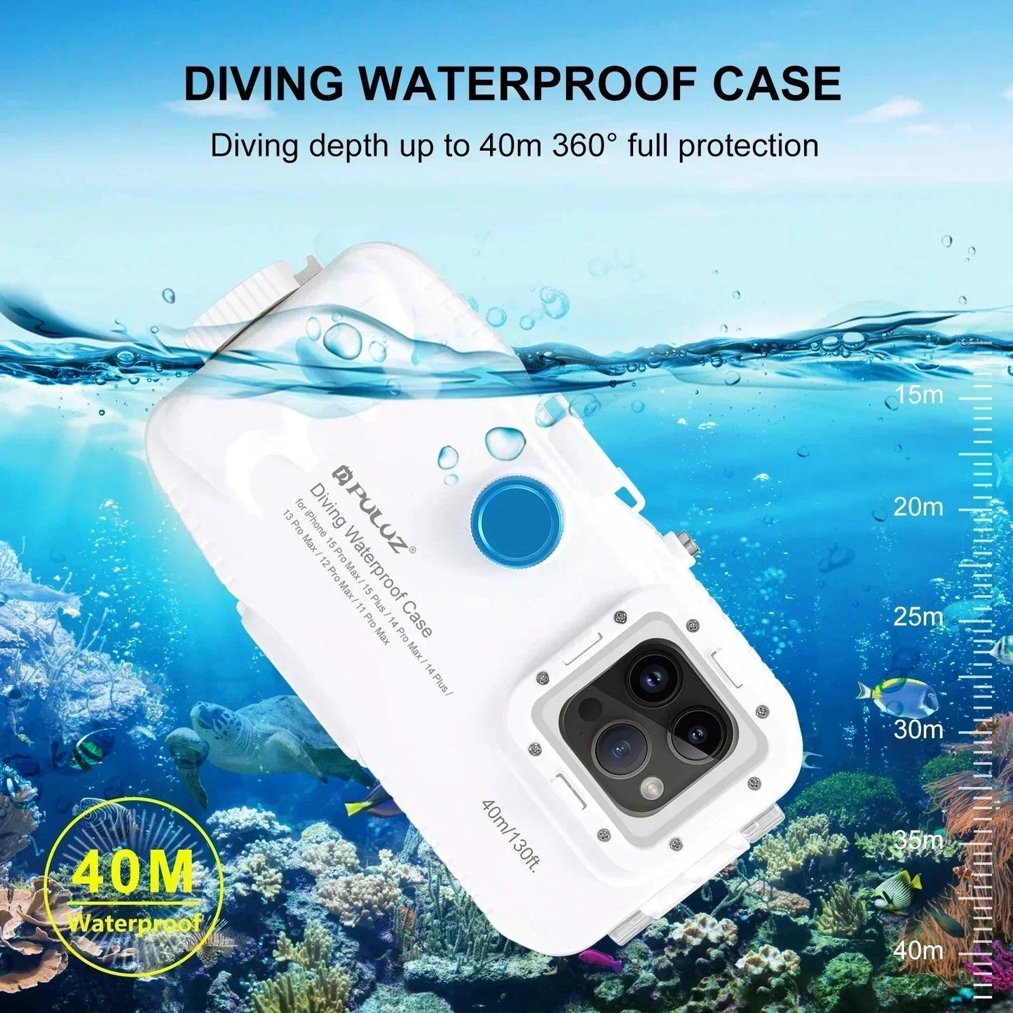Heavy Duty 40M Waterproof iPhone Phone Case - Yeezlab