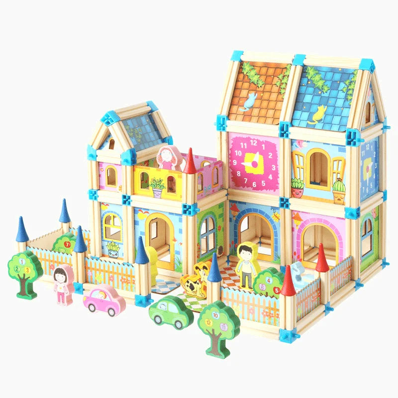 Creative Wooden Building Blocks Set