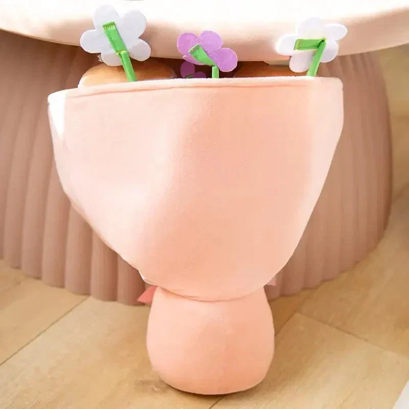 Colorful Boba Tea Floral Plush Toy