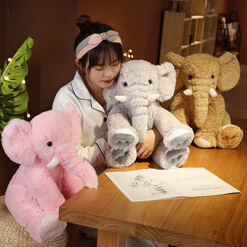 Soft Plush Elephant Toy Set