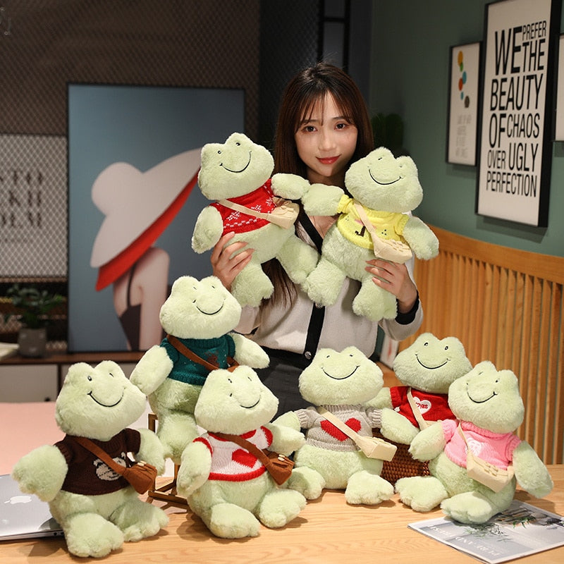 Cute Happy Frog Stuffed Animal Toy