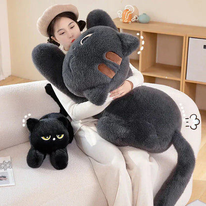 Big Soft Grey Kitten Plush Toys