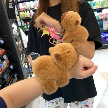 Cute Animal Snap On Wristband Plush Toy Set