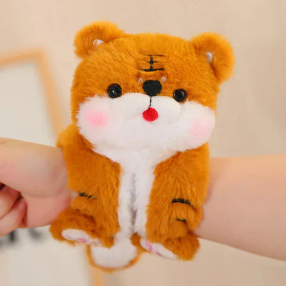 Cute Animal Snap On Wristband Plush Toy Set