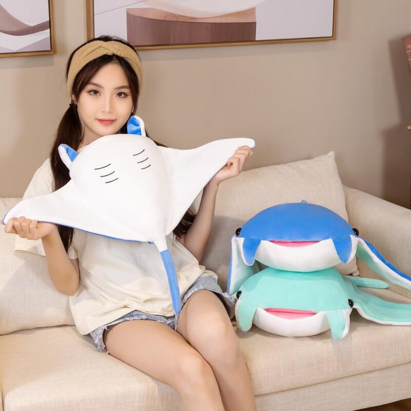 Cute Blue Manta Ray Soft Plush Toy