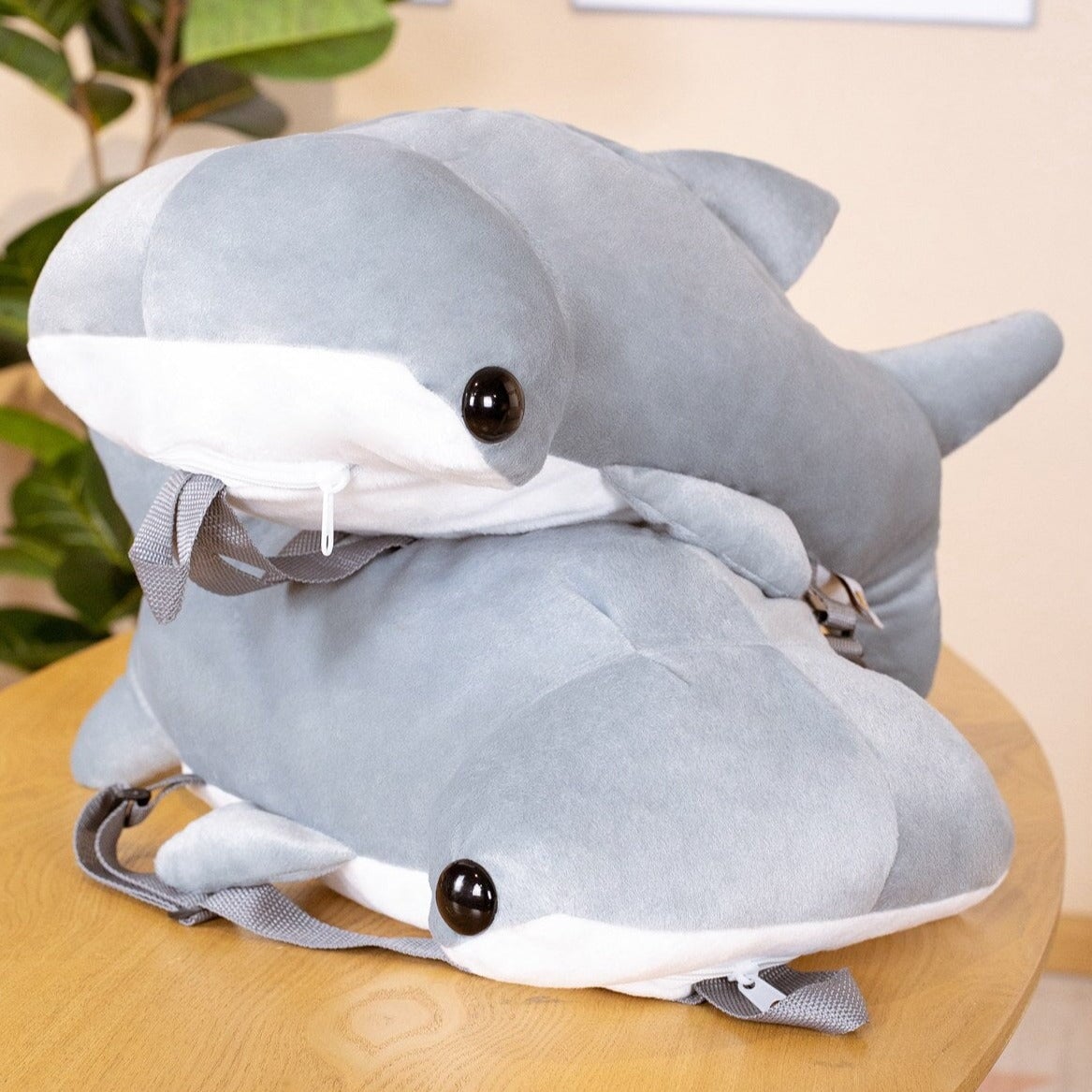 Cute Shark Soft Plush Backpack