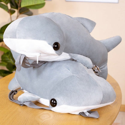 Cute Shark Soft Plush Backpack