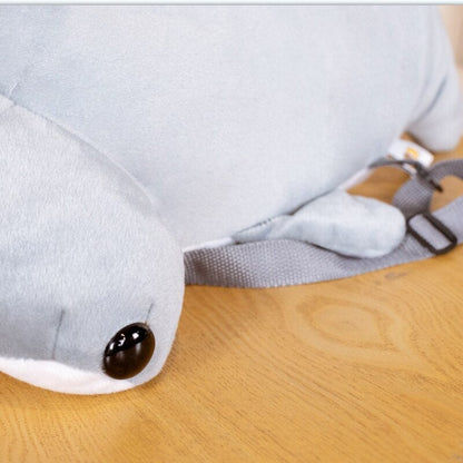 Cute Shark Soft Plush Backpack