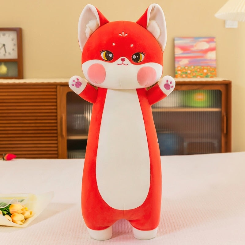 Soft Pink Anime Fox Plush Toy