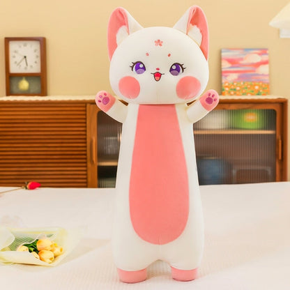 Soft Pink Anime Fox Plush Toy