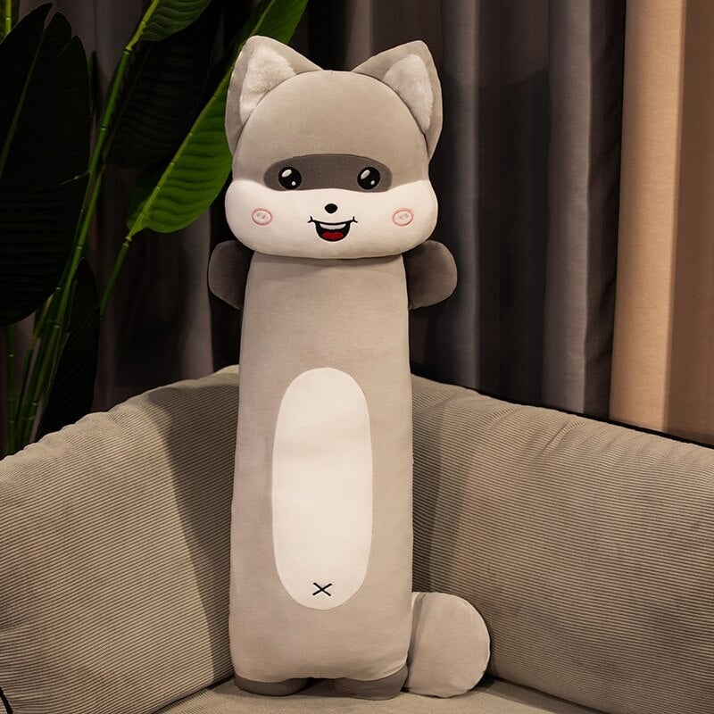 Cuddly Cat and Raccoon Soft Plush Toys