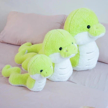 Soft Green Plush Snake Toy