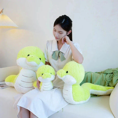 Soft Green Plush Snake Toy