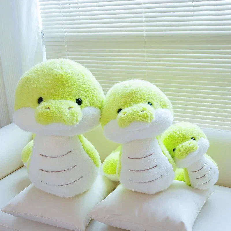 Soft Green Plush Snake Toy