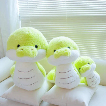 Soft Green Plush Snake Toy