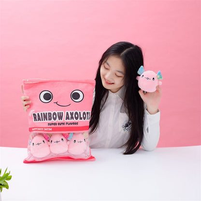 Colorful Axolotl Sweet Treat Plush Bag