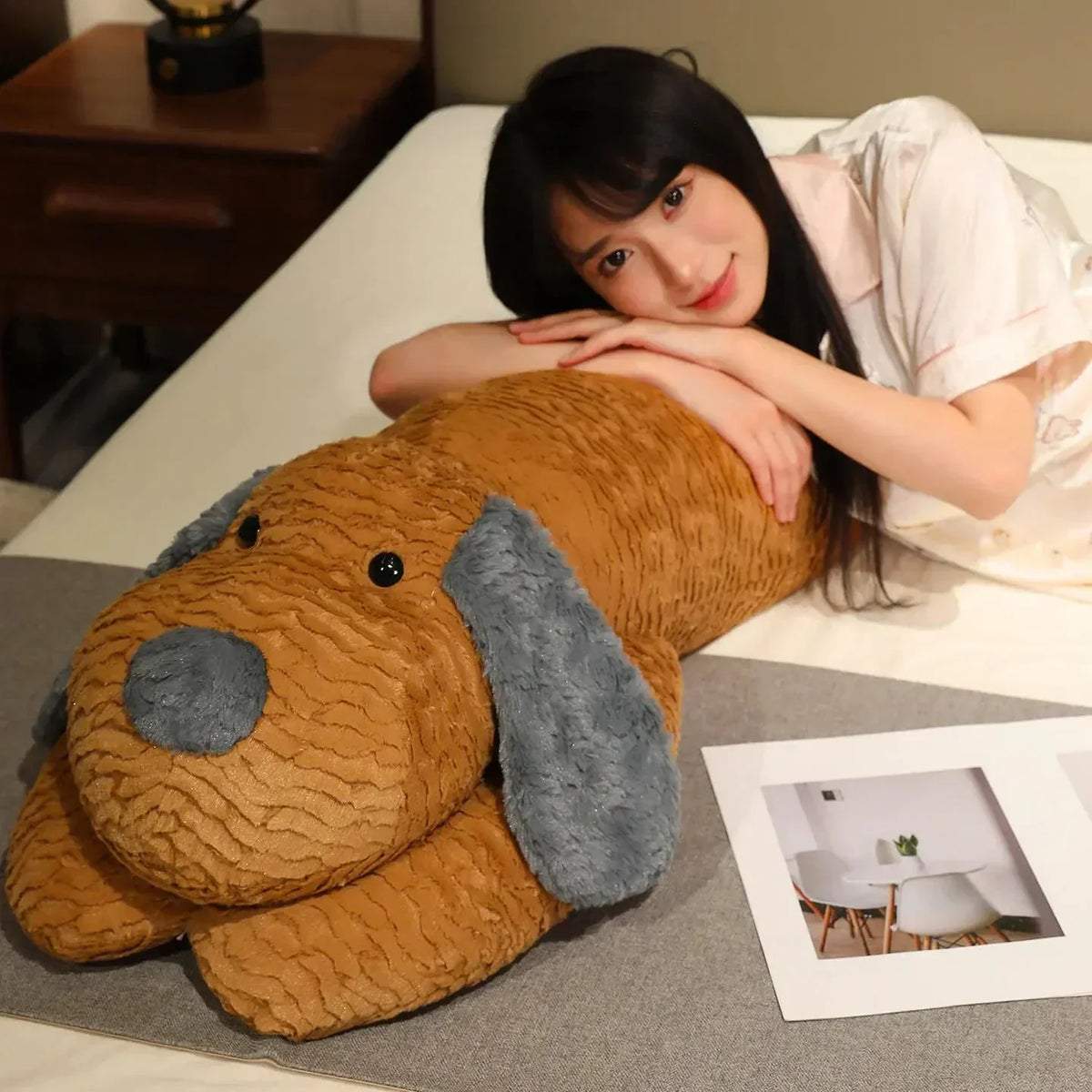 Cuddly Soft Plush Puppy Pillow