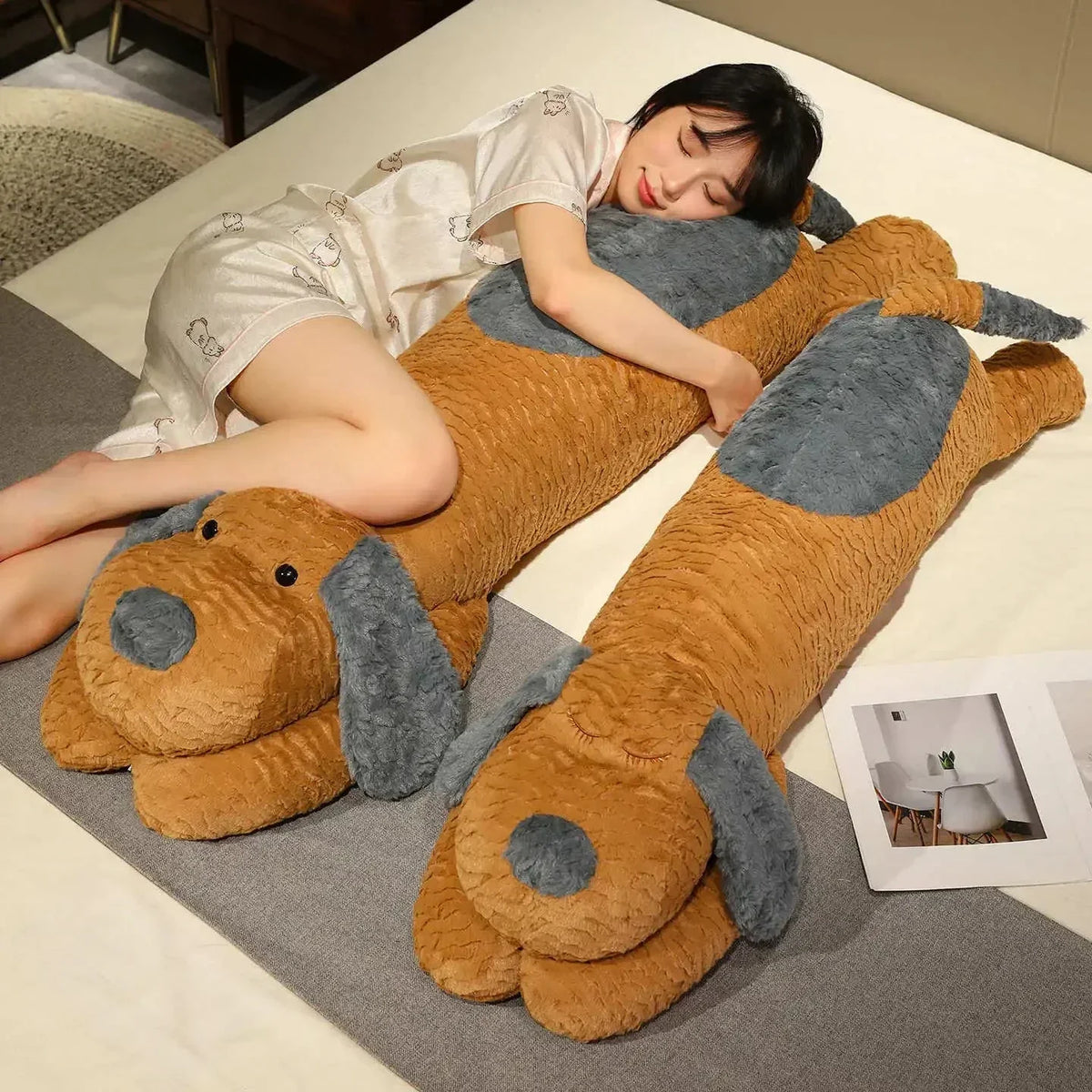 Cuddly Soft Plush Puppy Pillow