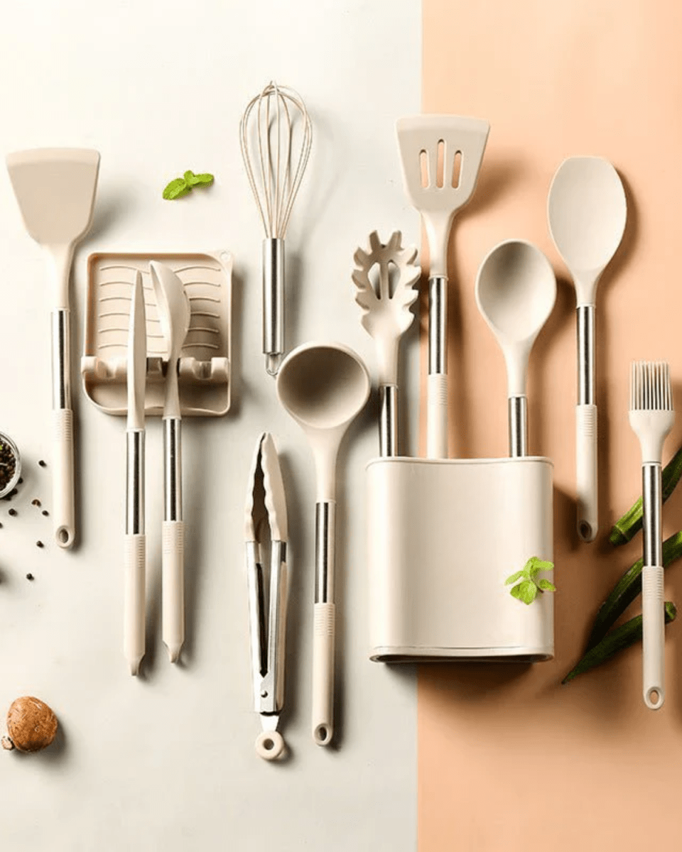 Premium Kitchen Utensil Set with Soft Grip Handles