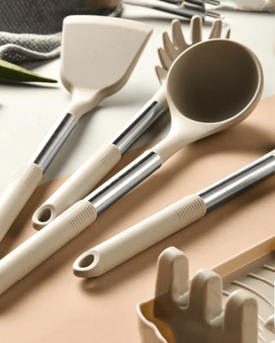 Premium Kitchen Utensil Set with Soft Grip Handles