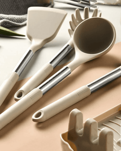 Premium Kitchen Utensil Set with Soft Grip Handles