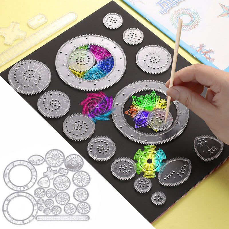 Colorful Spiral Drawing Tool for Kids Art Fun