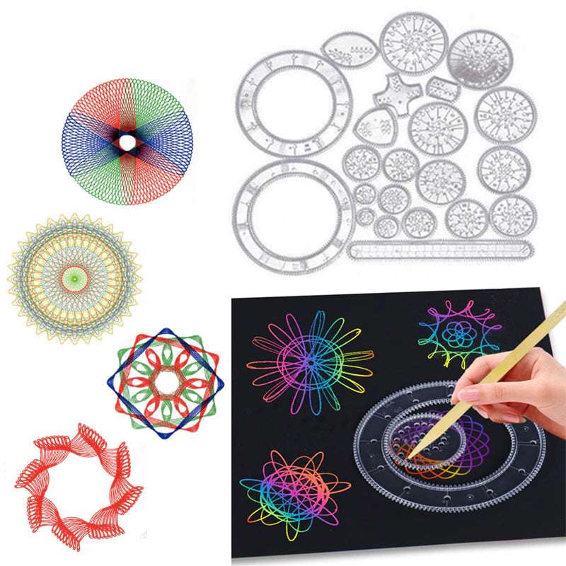 Colorful Spiral Drawing Tool for Kids Art Fun