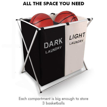 Compact Folding Laundry Sorter Basket