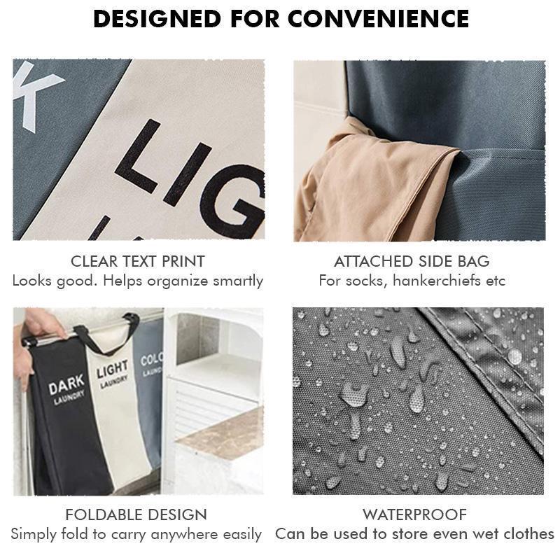 Compact Folding Laundry Sorter Basket