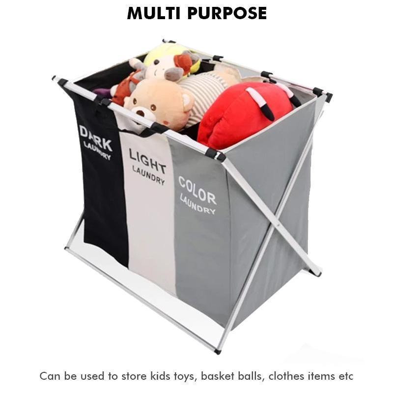 Compact Folding Laundry Sorter Basket