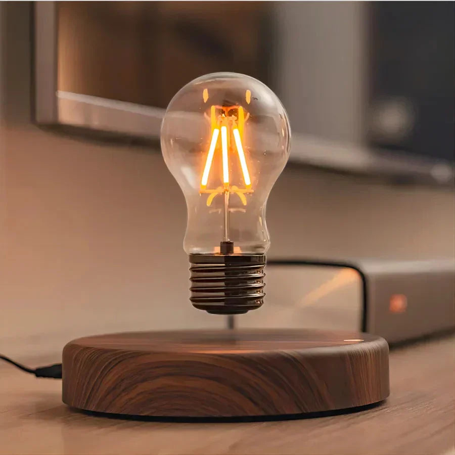 Floating LED Lamp with Wooden Stand - Yeezlab