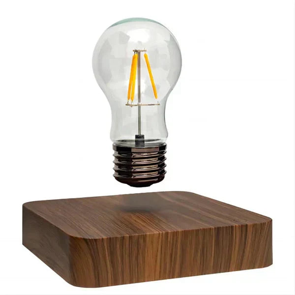 Floating LED Lamp with Wooden Stand