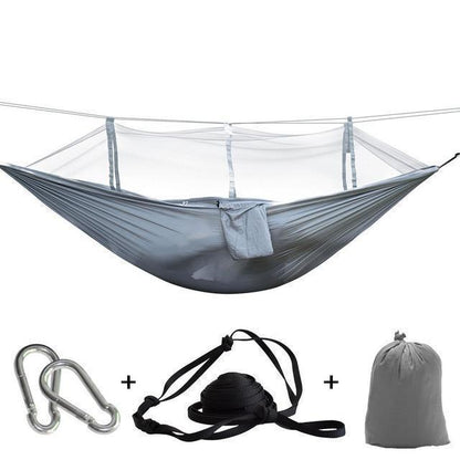Compact Travel Hammock with Bug Net