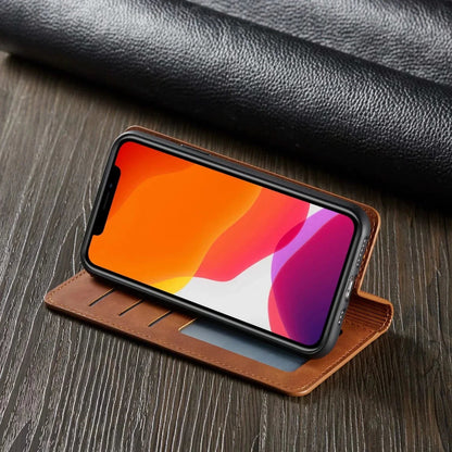 Premium Leather Phone Flip Cover with Magnet Closure