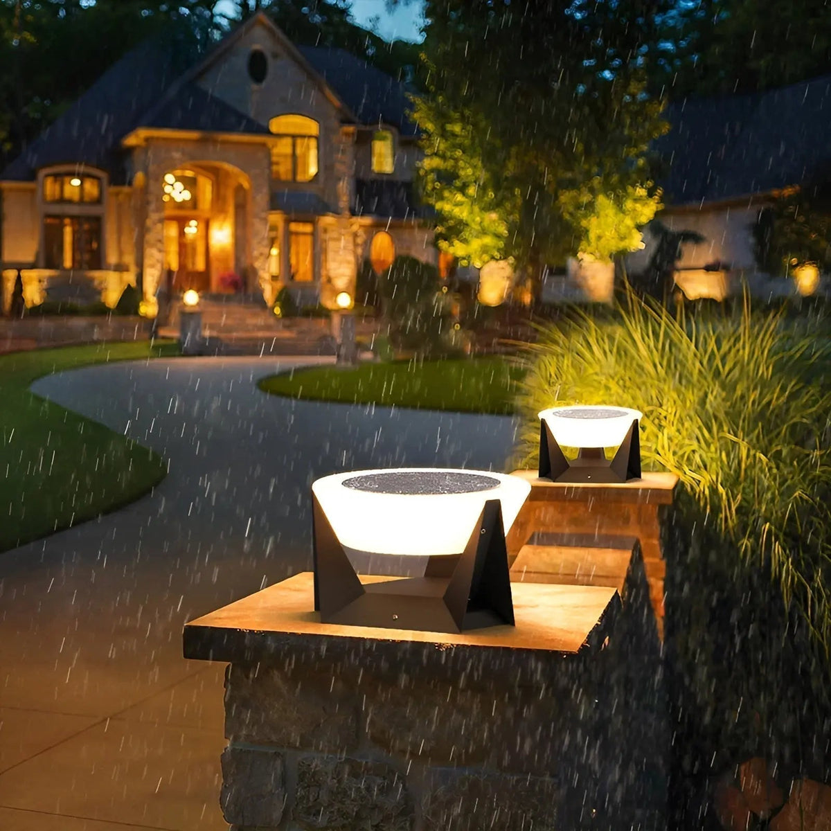 Premium Outdoor Solar Lamp Japanese Design
