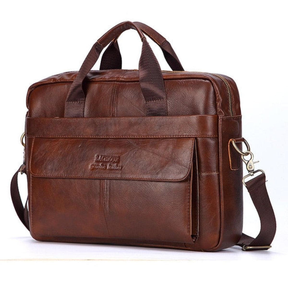 Premium Leather Laptop Backpack