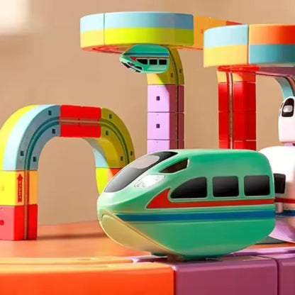 Fun Kids Magnetic Train Track Cube Toy