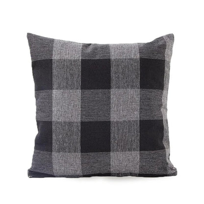 Warm Plaid Pillow Cover in Rustic Home Style